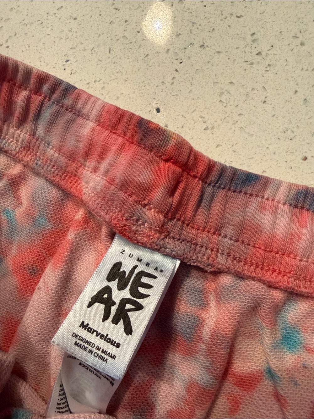 Zumba Fitness Tie-Dye Joggers in Pink, Red & Blue - Picture 2 of 8